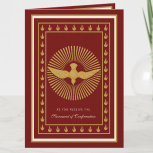 Cartes Pour Fêtes Annuelles Sacrement de Confirmation Prière Religieuse