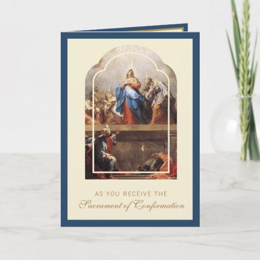 Cartes Pour Fêtes Annuelles Sacrement de Confirmation Prière Religieuse (Devant)