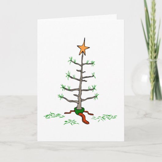 Cartes Pour Fêtes Annuelles Saddest Noël Arbre Jours fériés Humour Noël (Devant)