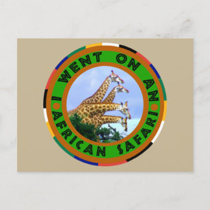 Cartes Pour Fêtes Annuelles Safari africain 4 Giraffes