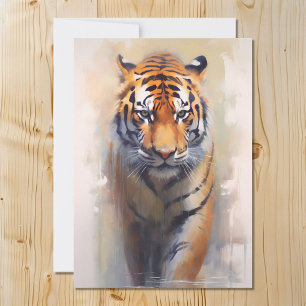 Cartes Pour Fêtes Annuelles Safari Aquarelle Tigre