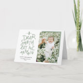 Cartes Pour Fêtes Annuelles Sage Green Cher Père Noël Laissez-moi expliquer Ph (Devant)