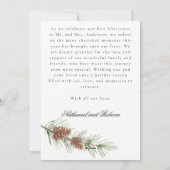 Cartes Pour Fêtes Annuelles Sage Green Pine Merry & Married Photo Christmas (Dos)