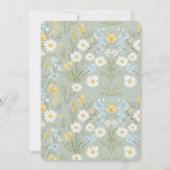 Cartes Pour Fêtes Annuelles Sage Green Wildflower (Dos)