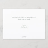 Cartes Pour Fêtes Annuelles Sage Minimalist Elegant Script Merriest Christmas (Dos)