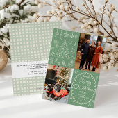 Cartes Pour Fêtes Annuelles Sage vert Joyeux Noël 2 Photo