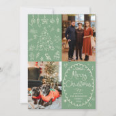 Cartes Pour Fêtes Annuelles Sage vert Joyeux Noël 2 Photo (Devant)