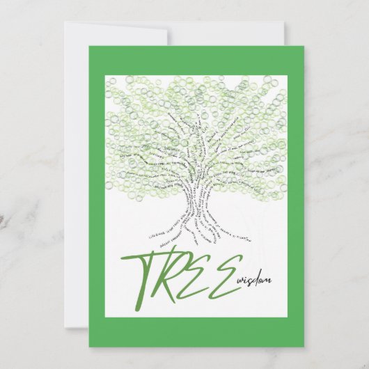 Cartes Pour Fêtes Annuelles Sagesse de l'arbre (Devant)