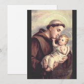 Cartes Pour Fêtes Annuelles Saint Antoine de Padoue (Devant / Derrière)