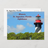 Cartes Pour Fêtes Annuelles Saint Augustine, phare de Floride (Devant / Derrière)