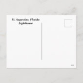 Cartes Pour Fêtes Annuelles Saint Augustine, phare de Floride (Dos)