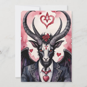 Cartes Pour Fêtes Annuelles Saint Baphomet Gothique de la Saint-Valentin Amour