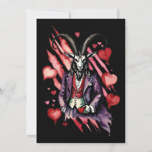 Cartes Pour Fêtes Annuelles Saint Baphomet Gothique de la Saint-Valentin Amour