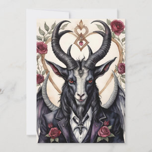 Cartes Pour Fêtes Annuelles Saint Baphomet Gothique de la Saint-Valentin Amour