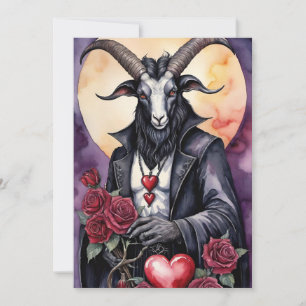 Cartes Pour Fêtes Annuelles Saint Baphomet Gothique de la Saint-Valentin Amour