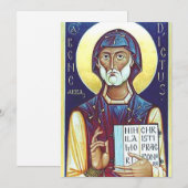 Cartes Pour Fêtes Annuelles Saint Benoît de Nursie (Devant / Derrière)