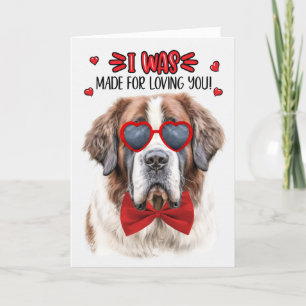 Cartes Pour Fêtes Annuelles Saint Bernard Chien fait pour vous aimer Valentine