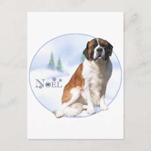 Cartes Pour Fêtes Annuelles Saint Bernard Noel (Devant)