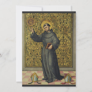 Cartes Pour Fêtes Annuelles Saint Bernardin de Sienne Art de style Renaissance