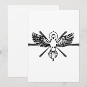 Cartes Pour Fêtes Annuelles Saint-Esprit sous forme de colombe (Devant / Derrière)