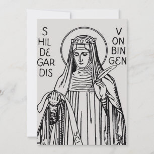 Cartes Pour Fêtes Annuelles Saint Hildegard de Bingen Abbess bénédictine
