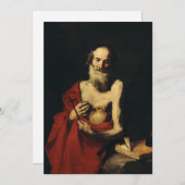 Cartes Pour Fêtes Annuelles Saint Jérôme par Jusepe de Ribera (Devant / Derrière)