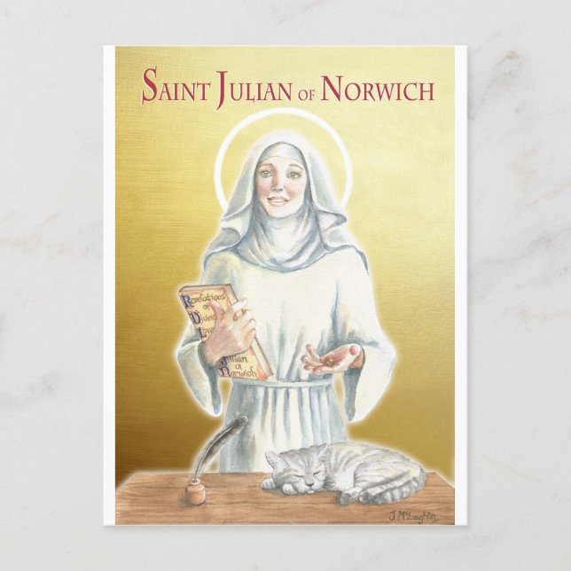 Cartes Pour Fêtes Annuelles Saint Julian de Norwich (1342-1416) (Devant)