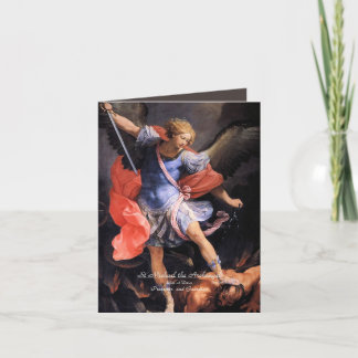Cartes Pour Fêtes Annuelles Saint Michel l'Archange avec prière