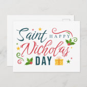 Cartes Pour Fêtes Annuelles Saint-Nicolas (Devant / Derrière)