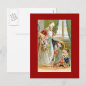 Cartes Pour Fêtes Annuelles Saint Nicolas de Noël (Devant / Derrière)