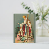 Cartes Pour Fêtes Annuelles Saint Nicolas de Noël (Debout devant)