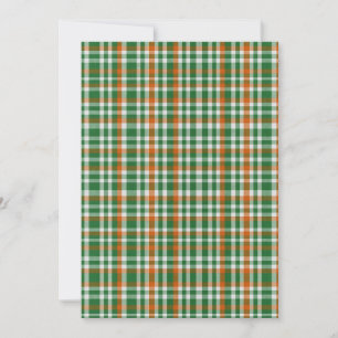 Cartes Pour Fêtes Annuelles Saint Patrick jour drapeau Irlande gingham coloré