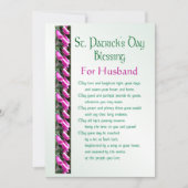 Cartes Pour Fêtes Annuelles Saint Patrick’s Day Irish Blessing for Husband Hol (Devant)