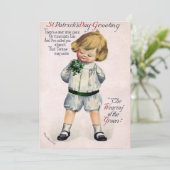 Cartes Pour Fêtes Annuelles Saint-Patrick vintage (Debout devant)