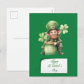 Cartes Pour Fêtes Annuelles Saint Patrick's Day (Devant / Derrière)