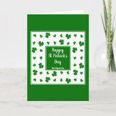 Cartes Pour Fêtes Annuelles Saint Patrick's Day Irlandais Bénédictions Shamroc (Devant)