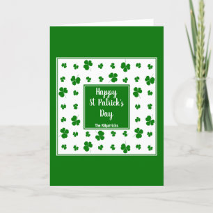 Cartes Pour Fêtes Annuelles Saint Patrick's Day Irlandais Bénédictions Shamroc