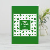 Cartes Pour Fêtes Annuelles Saint Patrick's Day Irlandais Bénédictions Shamroc (Debout devant)