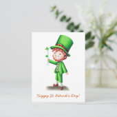 Cartes Pour Fêtes Annuelles Saint Patrick's Day Leprechaun (Debout devant)