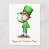 Cartes Pour Fêtes Annuelles Saint Patrick's Day Leprechaun (Devant)