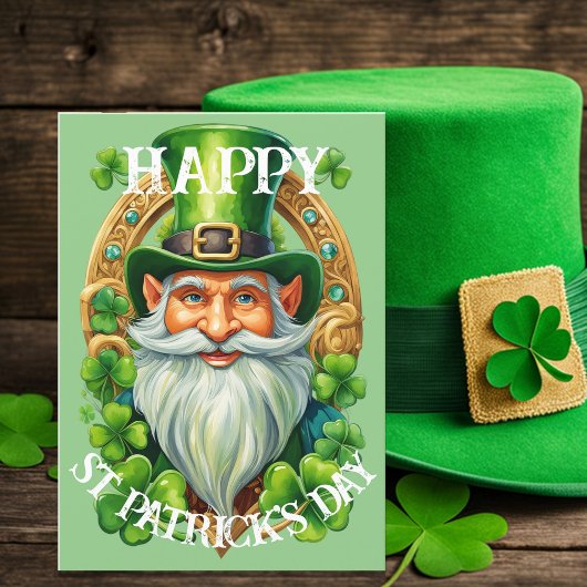 Cartes Pour Fêtes Annuelles Saint Patrick's Day Lucky Leprechaun Gnome Salutat
