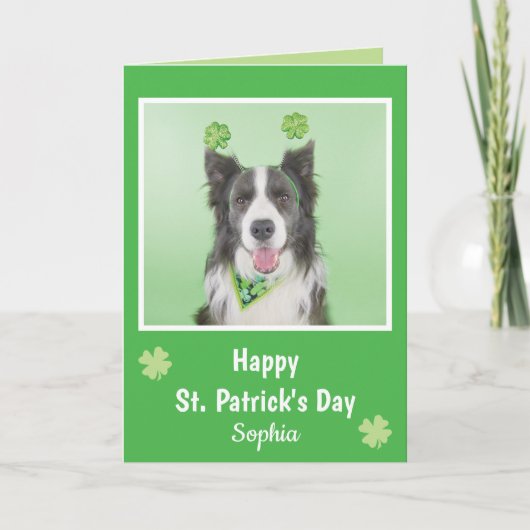Cartes Pour Fêtes Annuelles Saint Patrick's Day shamrock tête boppers mignon c (Devant)