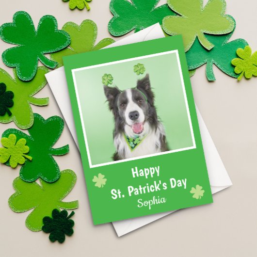Cartes Pour Fêtes Annuelles Saint Patrick's Day shamrock tête boppers mignon c