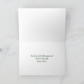 Cartes Pour Fêtes Annuelles Saint Patrick's Day Simple Shamrock vert (Intérieur)
