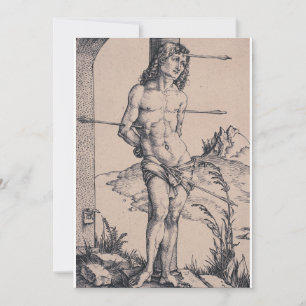 Cartes Pour Fêtes Annuelles Saint Sébastien attaché à la colonne