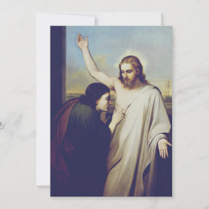 Cartes Pour Fêtes Annuelles Saint Thomas doutant par Silvestro Lega