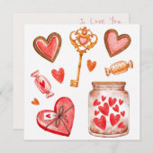 Cartes Pour Fêtes Annuelles Saint Valentin (Devant / Derrière)