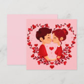 Cartes Pour Fêtes Annuelles Saint Valentin (Devant / Derrière)