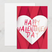 Cartes Pour Fêtes Annuelles Saint-Valentin (Devant / Derrière)