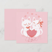 Cartes Pour Fêtes Annuelles Saint Valentin (Devant / Derrière)